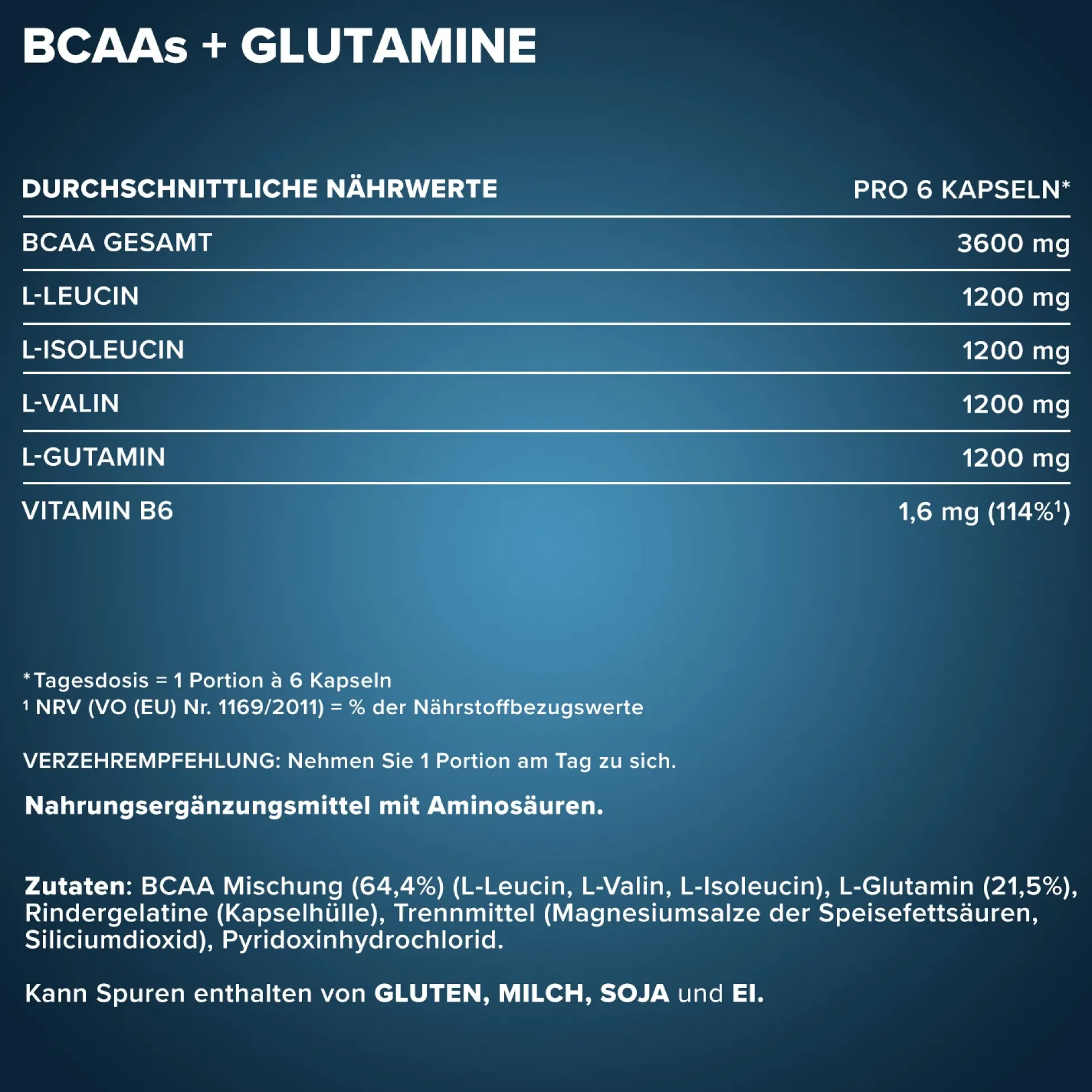 BCAAs + Glutamin 800