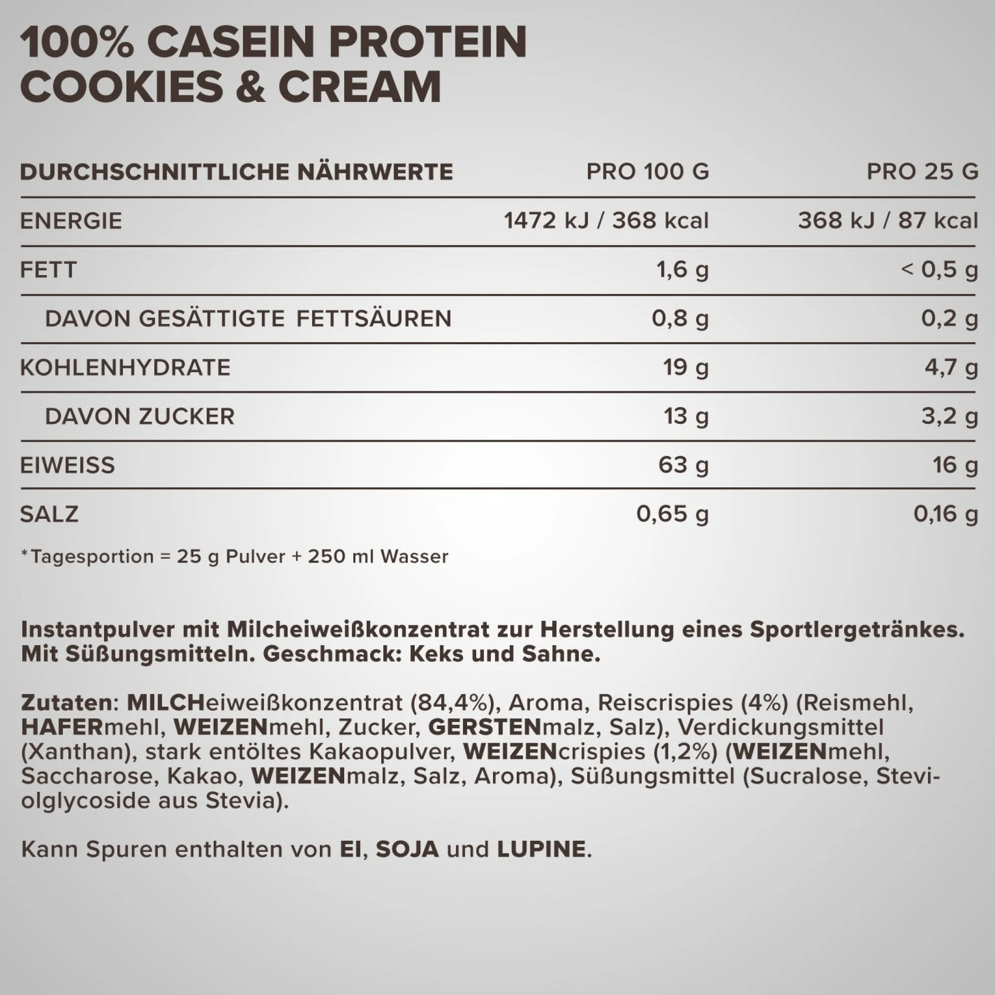 100% Casein Protein (750g)