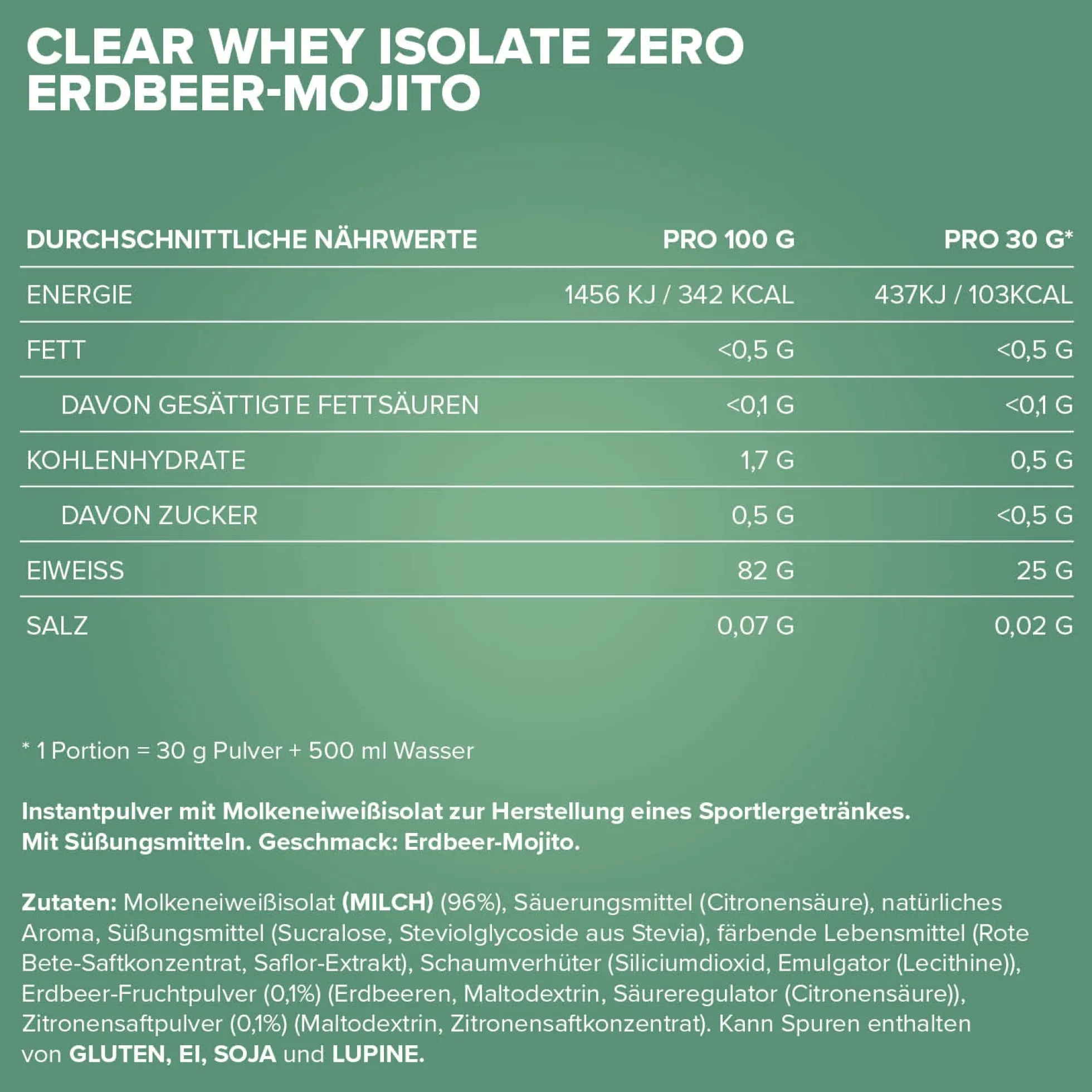 Clear Whey Isolate ZERO (400g)