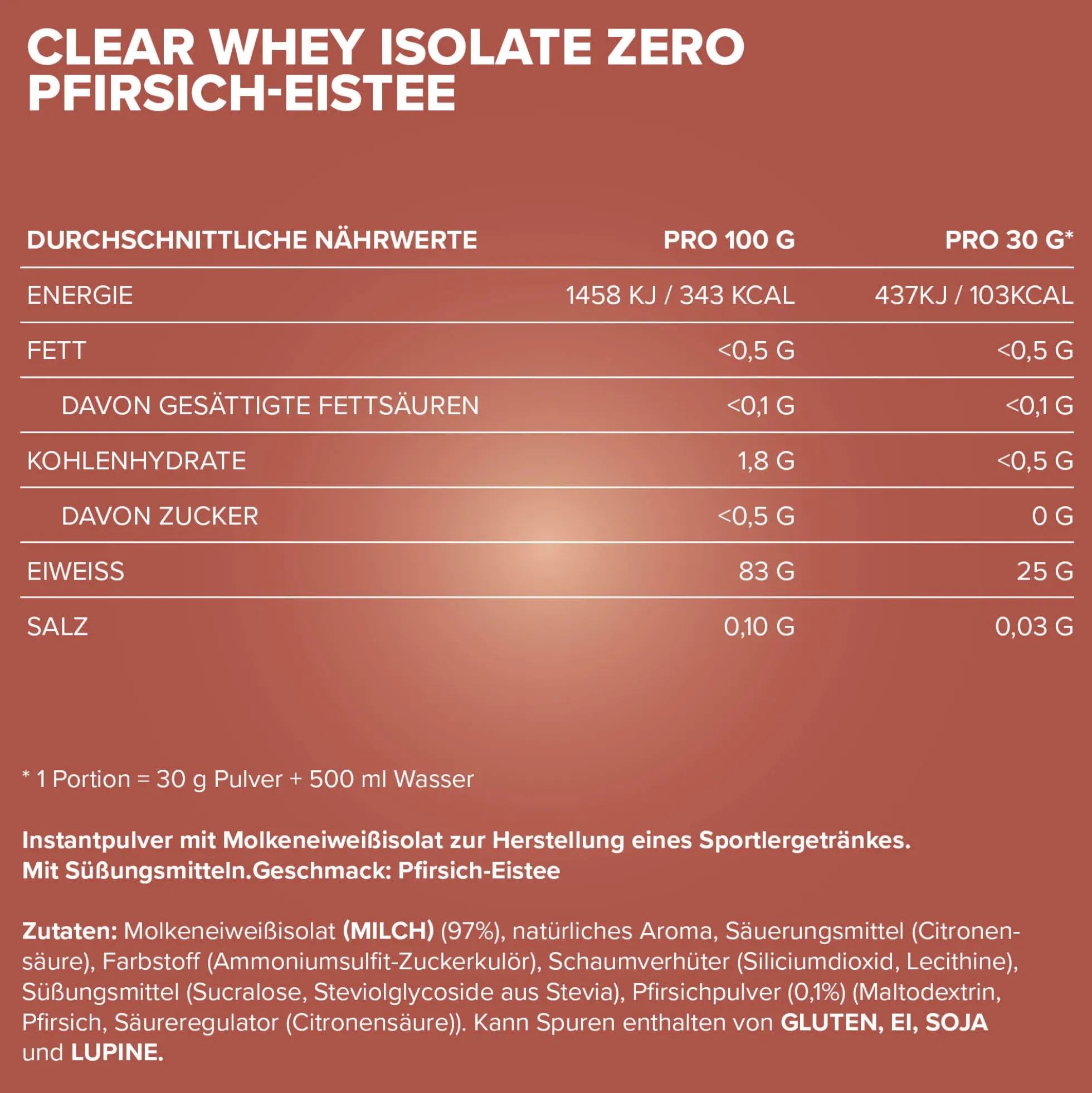 Clear Whey Isolate ZERO (400g)