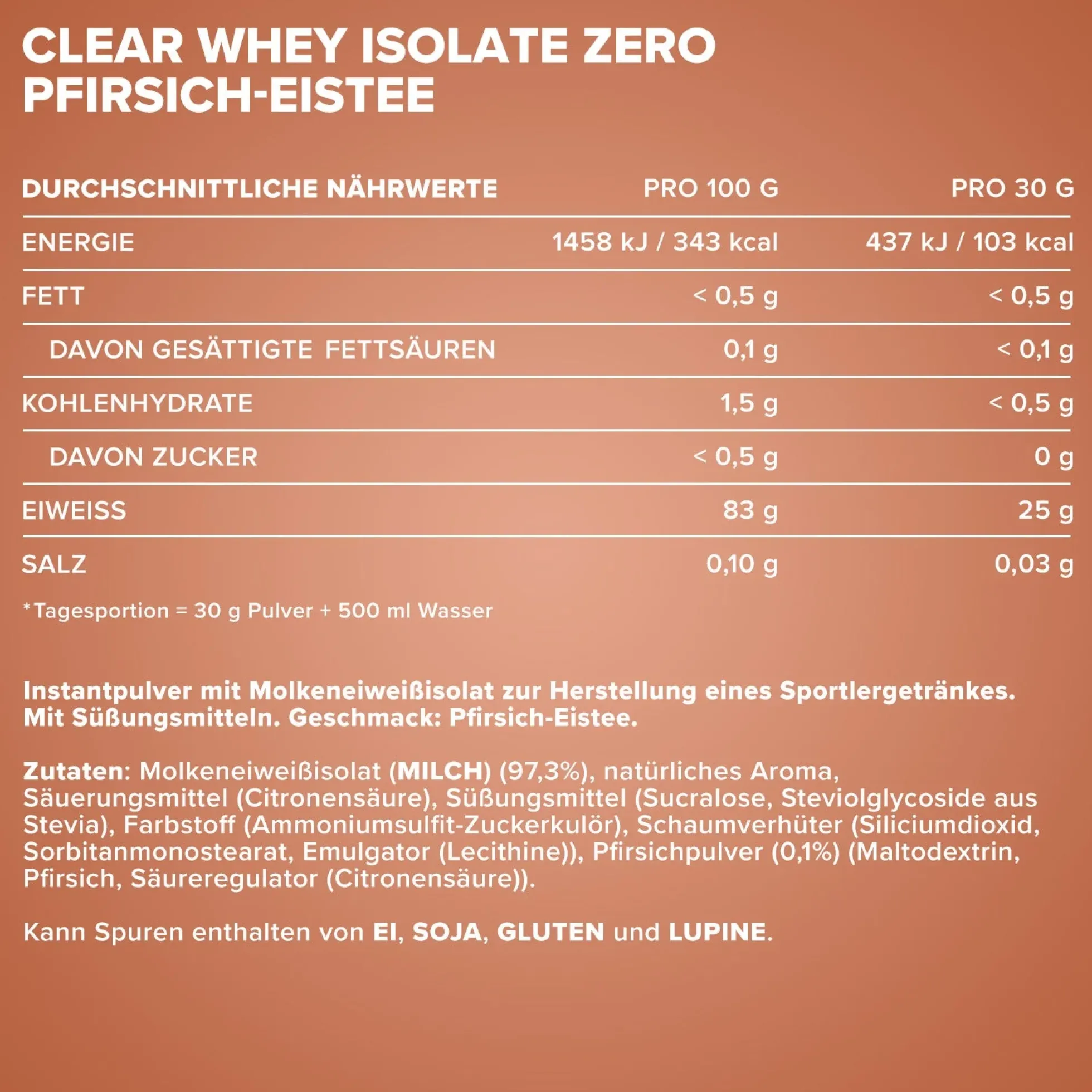 Clear Whey Isolate ZERO (400g)