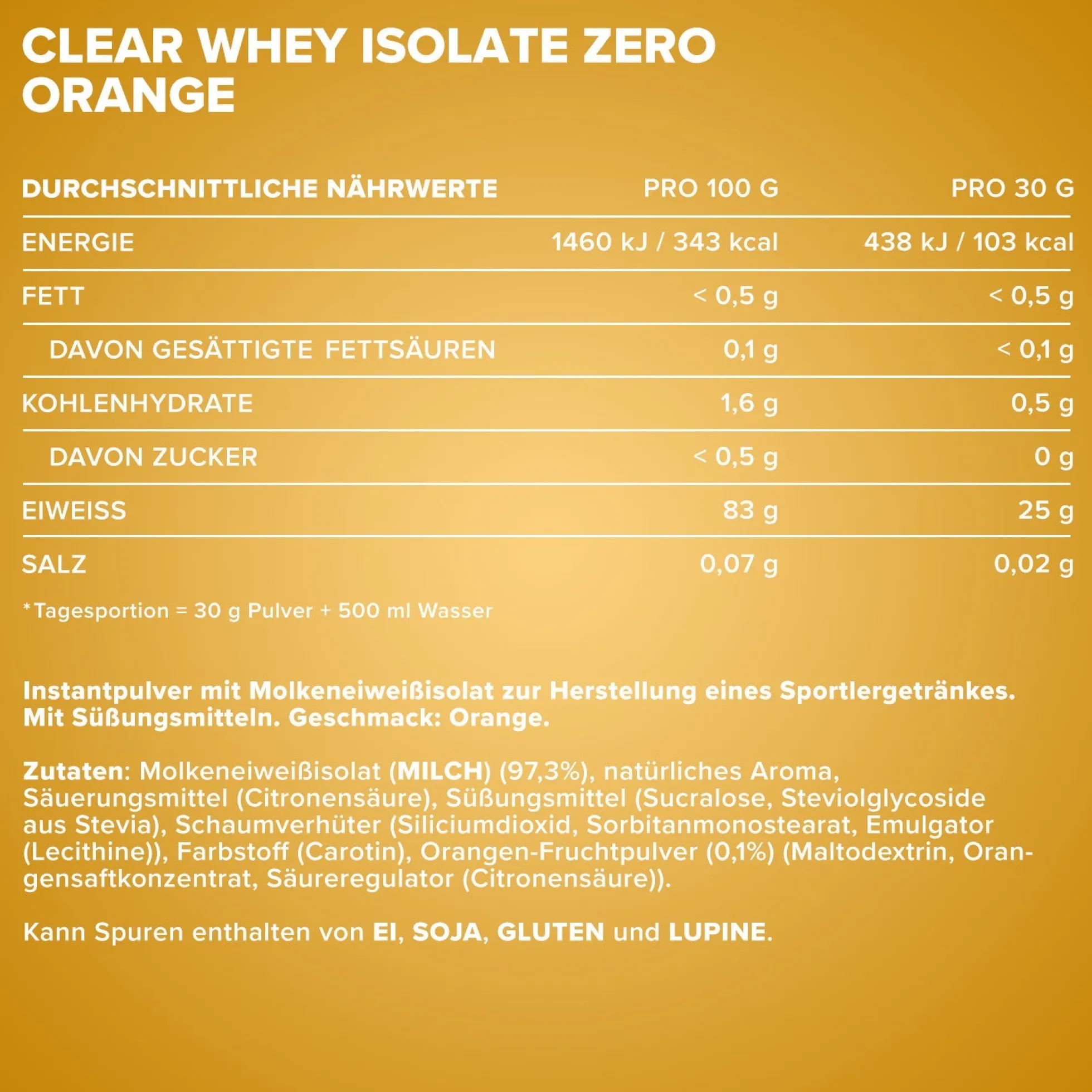 Clear Whey Isolate ZERO (400g)