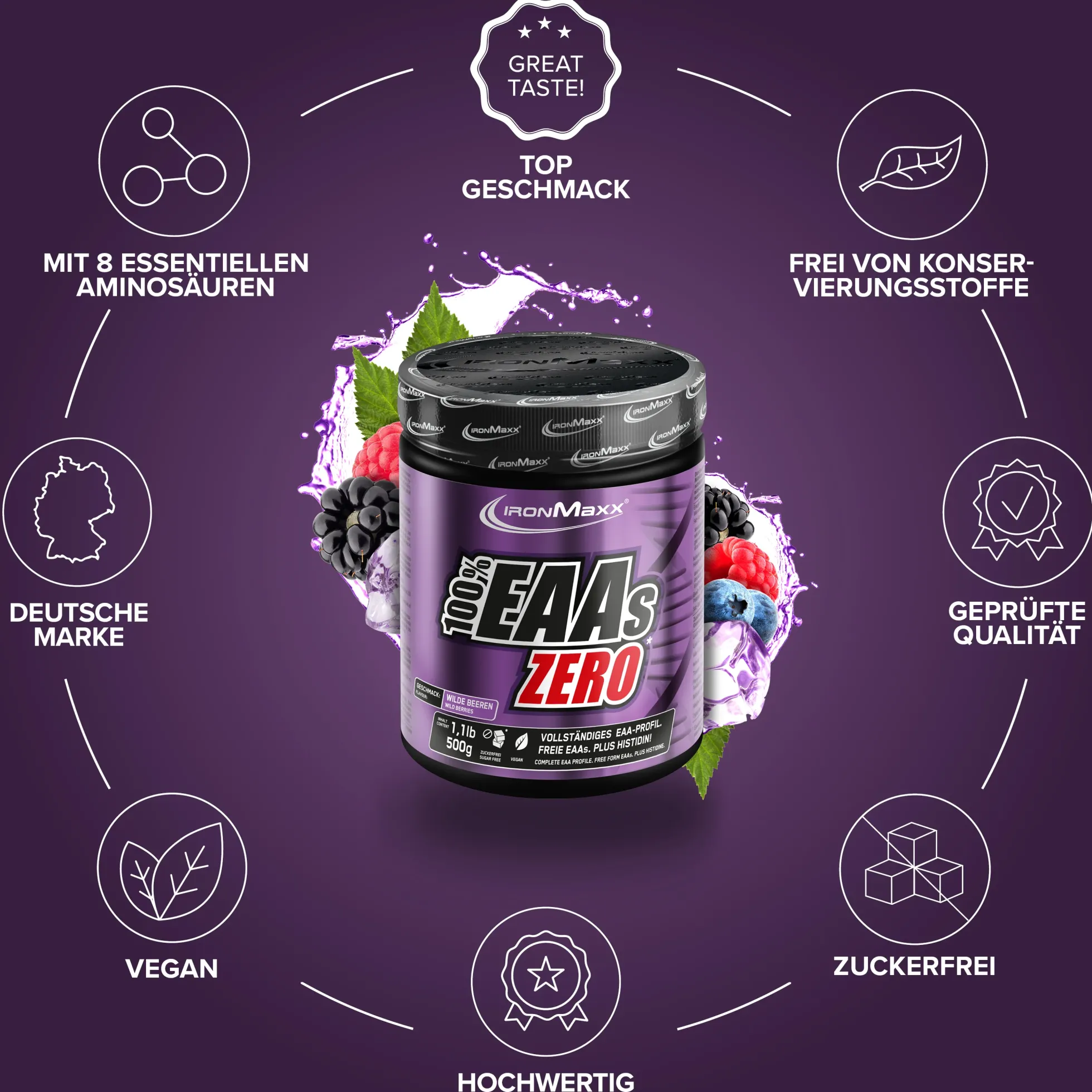 100% EAAs Zero (500g)