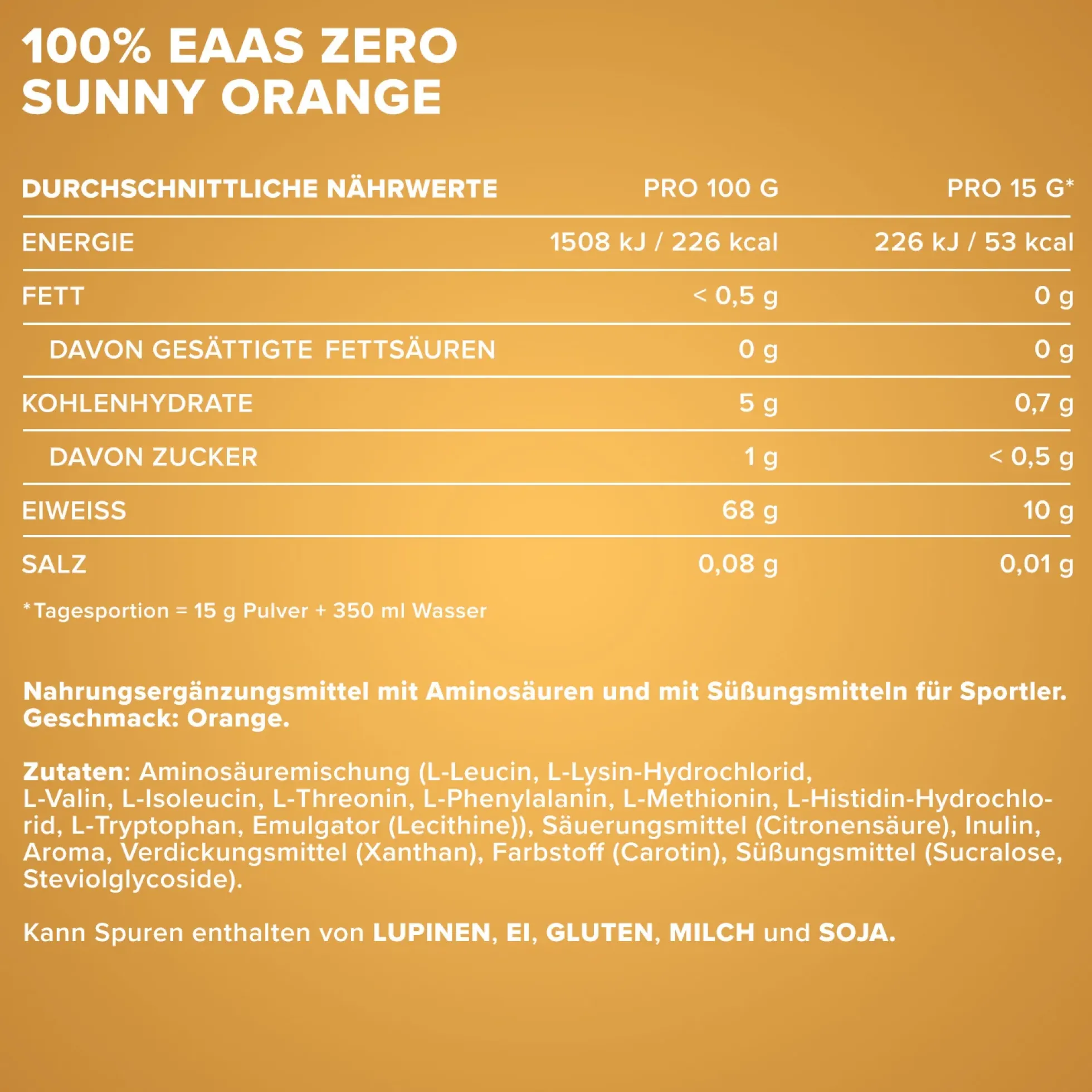 100% EAAs Zero (500g)