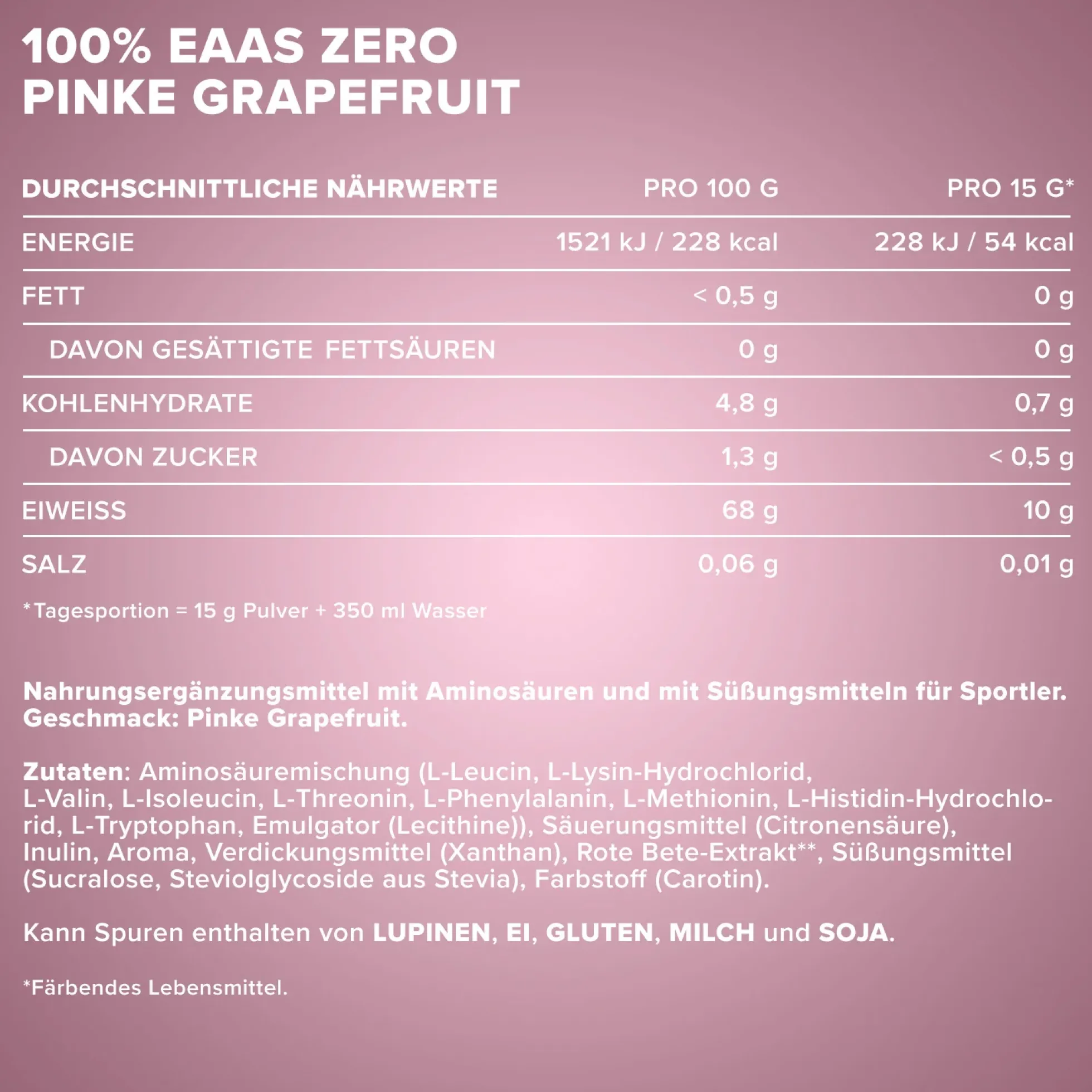 100% EAAs Zero (500g)