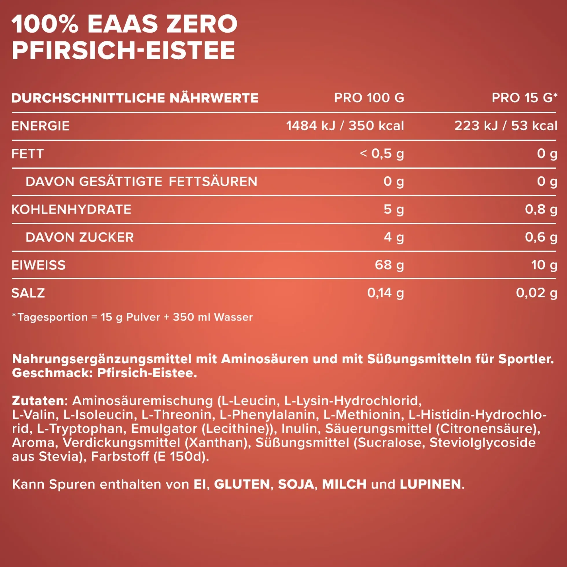 100% EAAs Zero (500g)