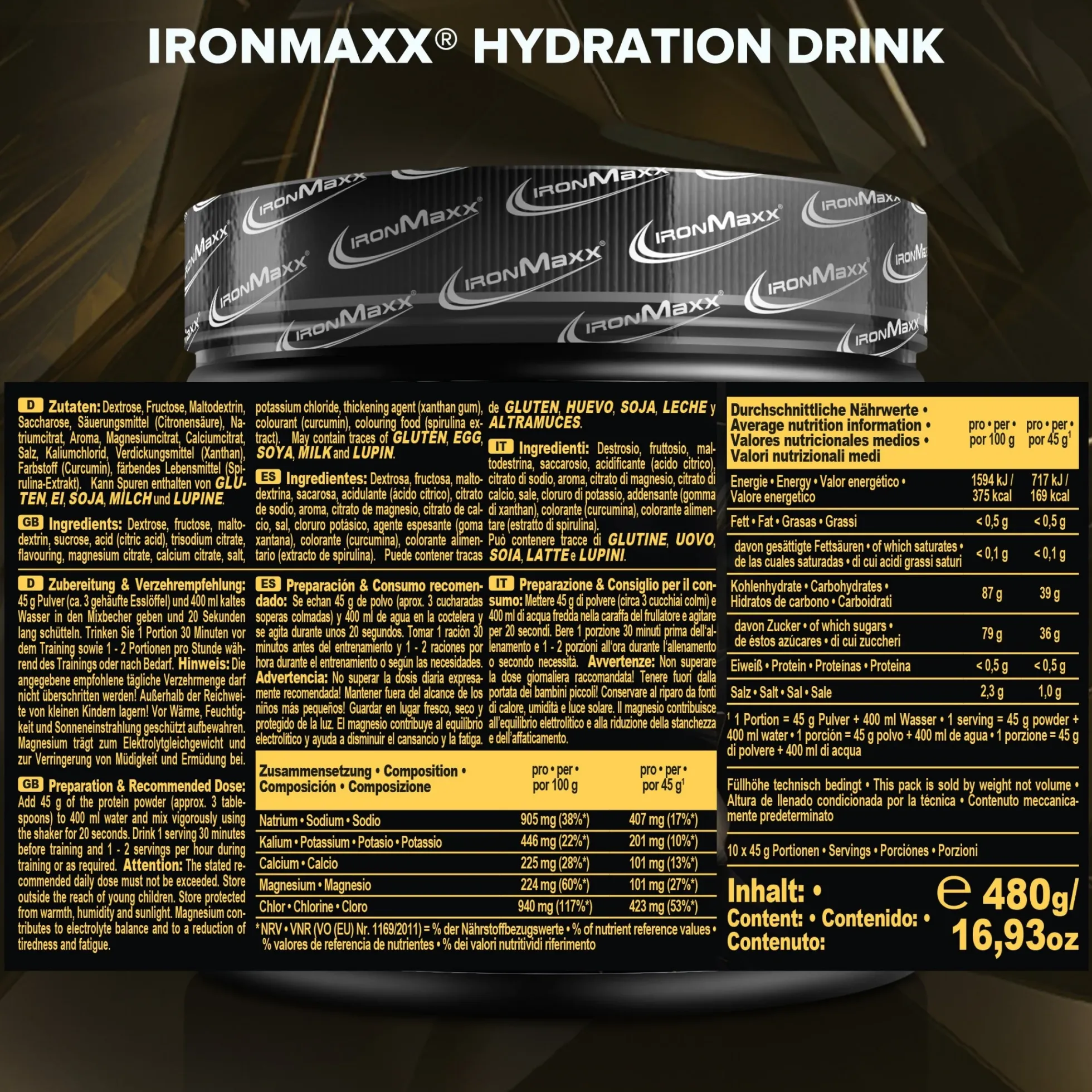 Hydration Drink Pulver Marin Čilić (480g)