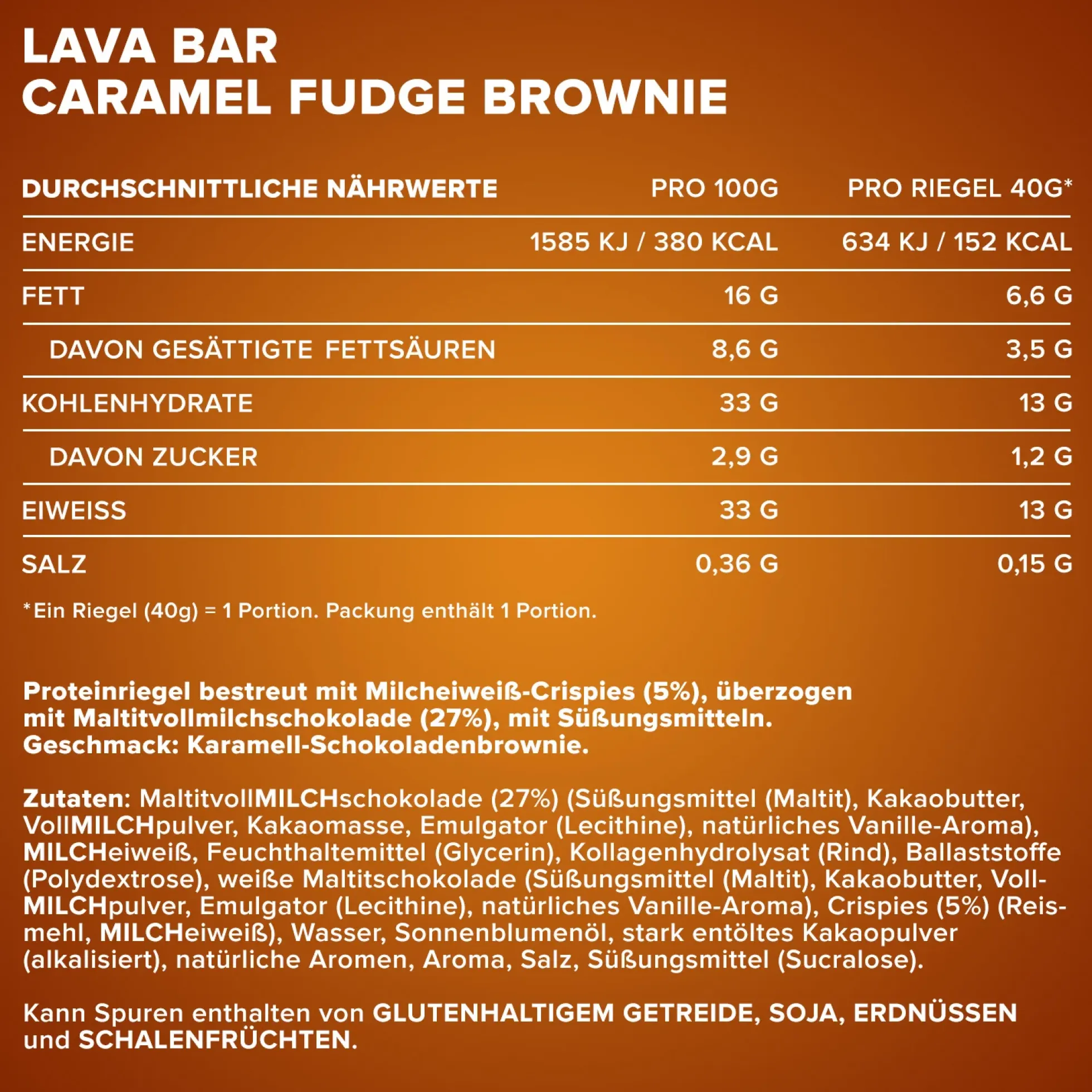 Lava Bar Protein Riegel (40g)