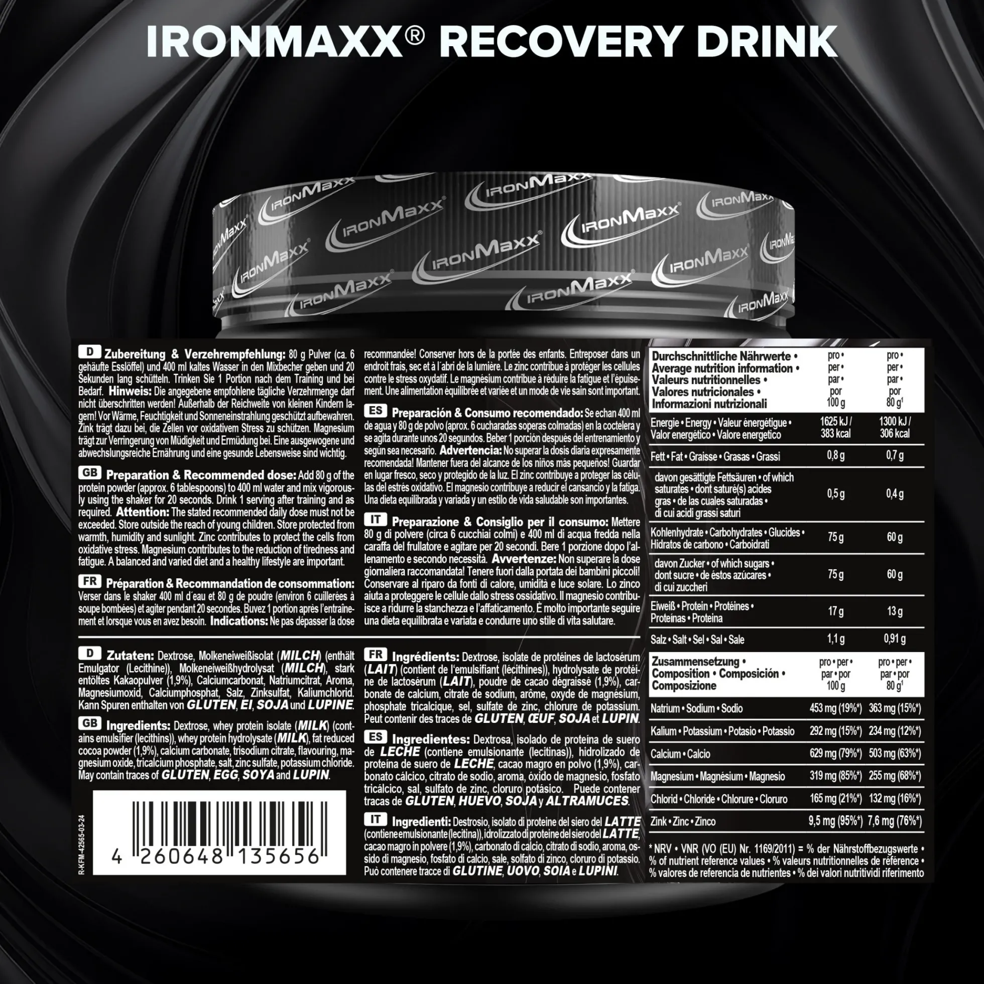 Recovery Drink Pulver by Marin Cilic (500g)