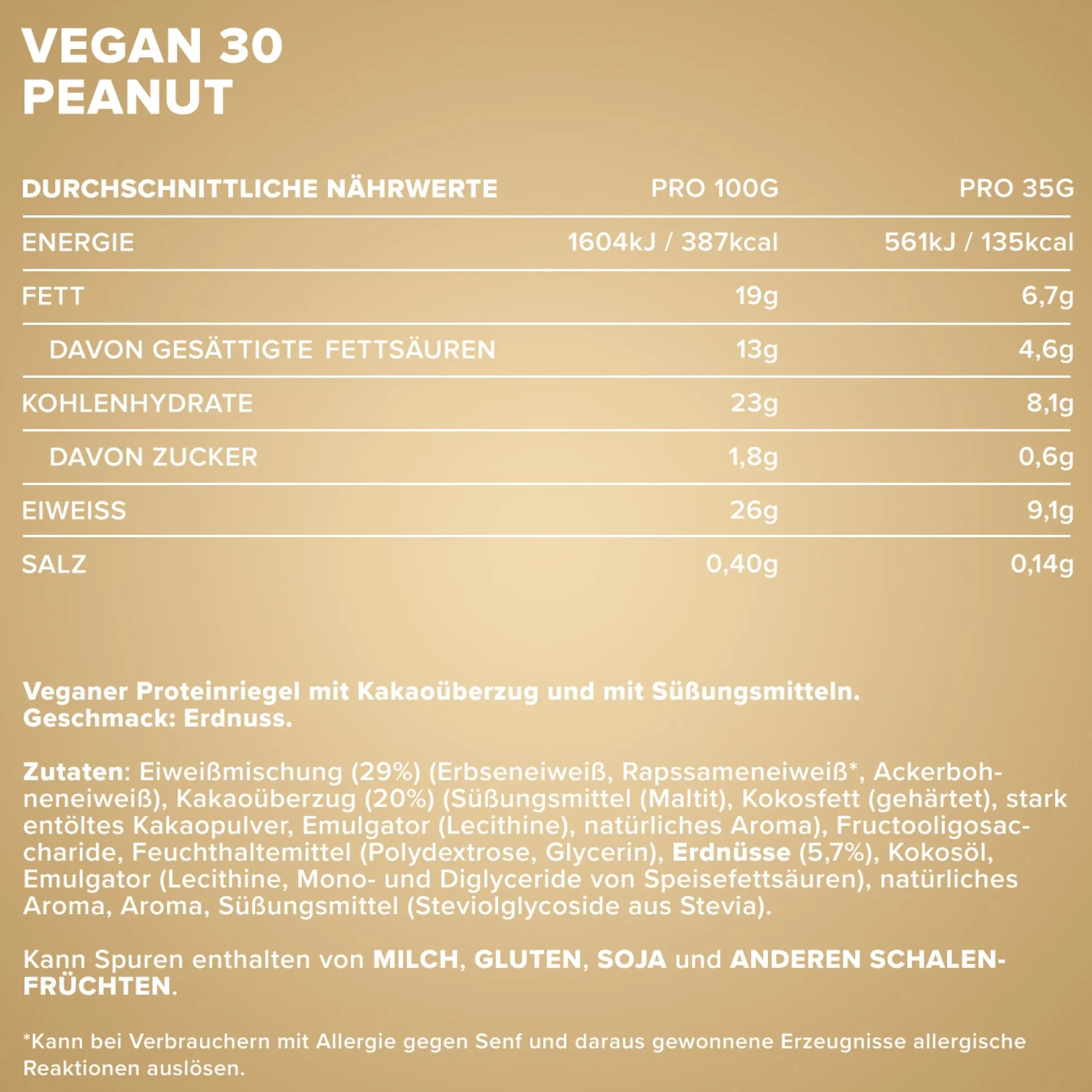 Vegan 30 Protein Riegel (24x35g)