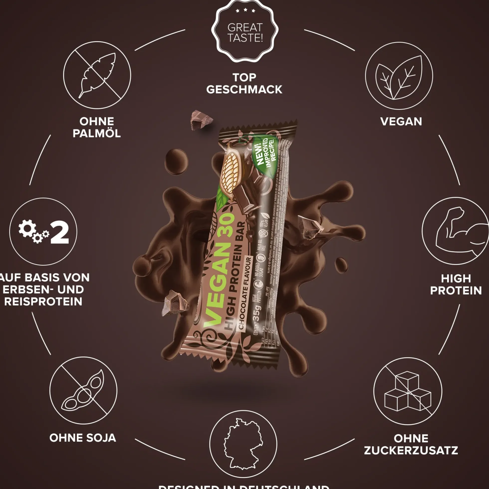 Vegan 30 Protein Riegel (24x35g)