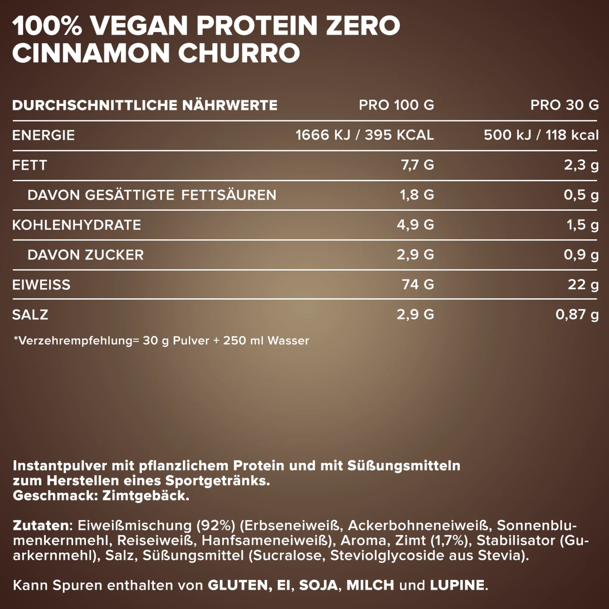100% Vegan Protein Zero (500g)