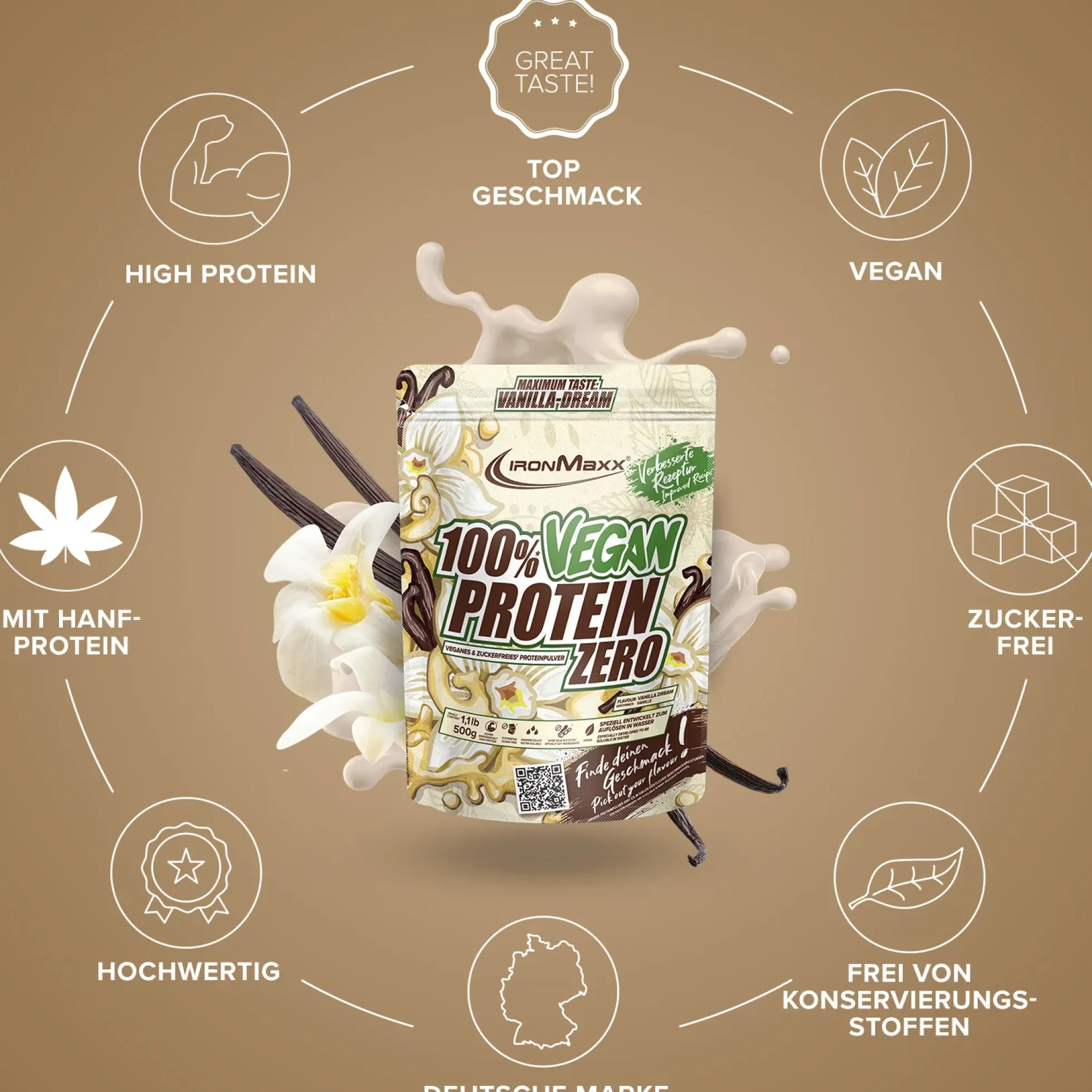 100% Vegan Protein Zero (500g)