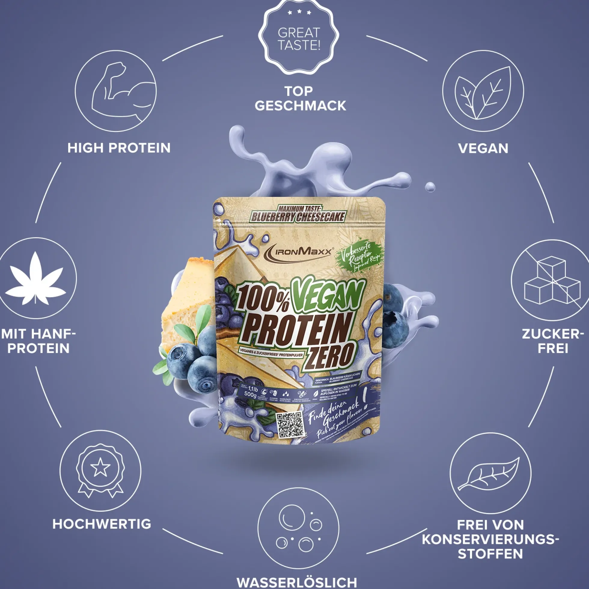 100% Vegan Protein Zero (500g)