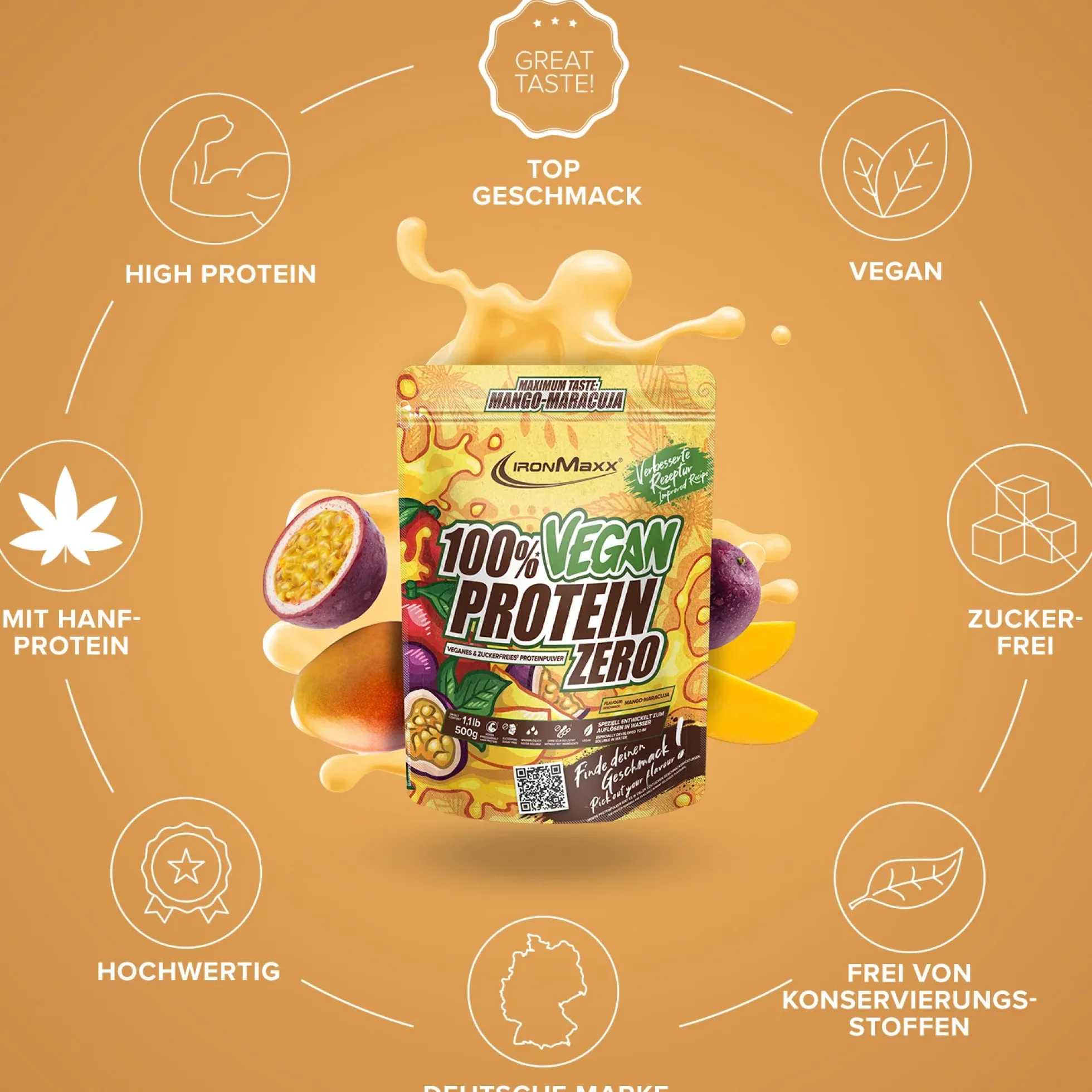 100% Vegan Protein Zero (500g)