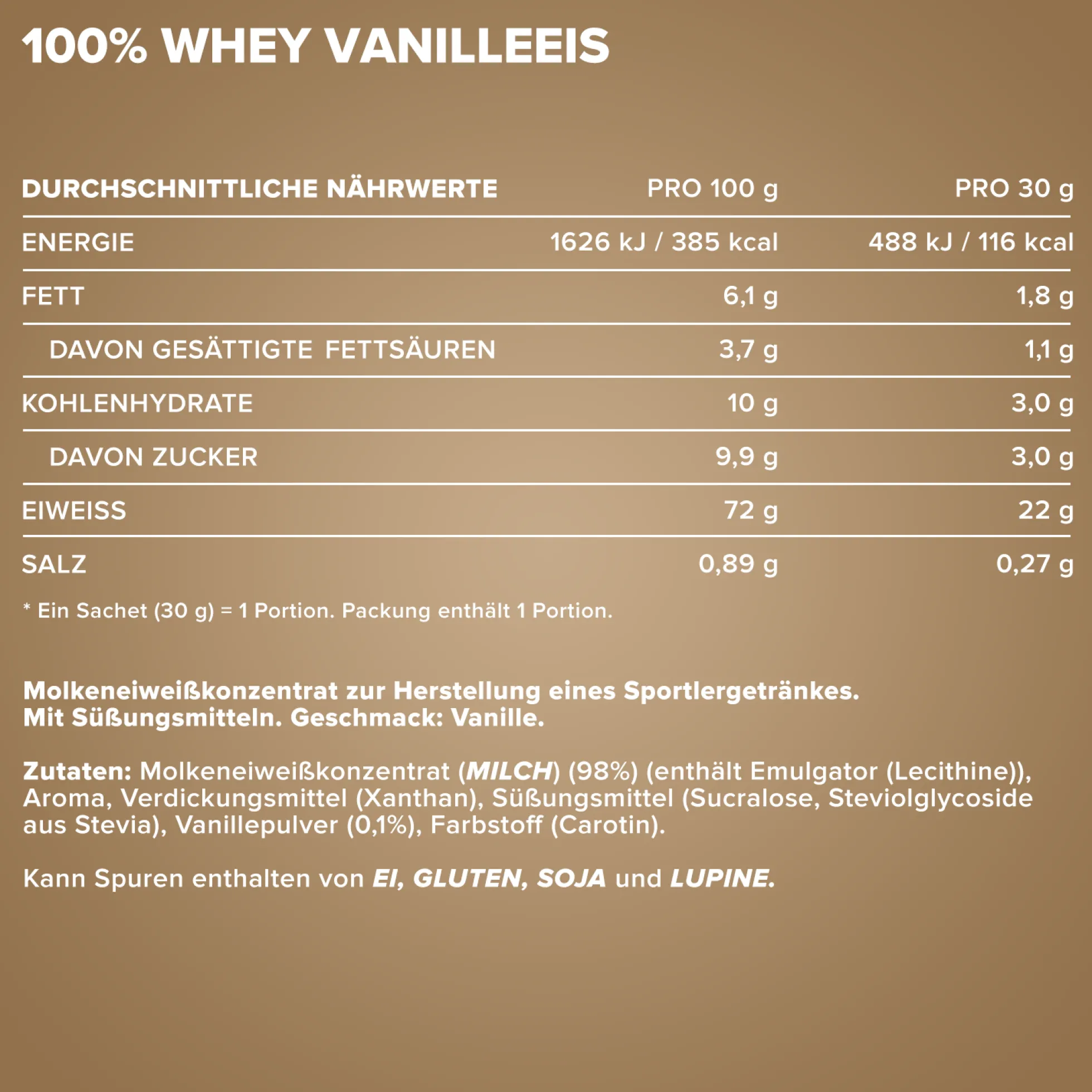 100% Whey Protein (30g)