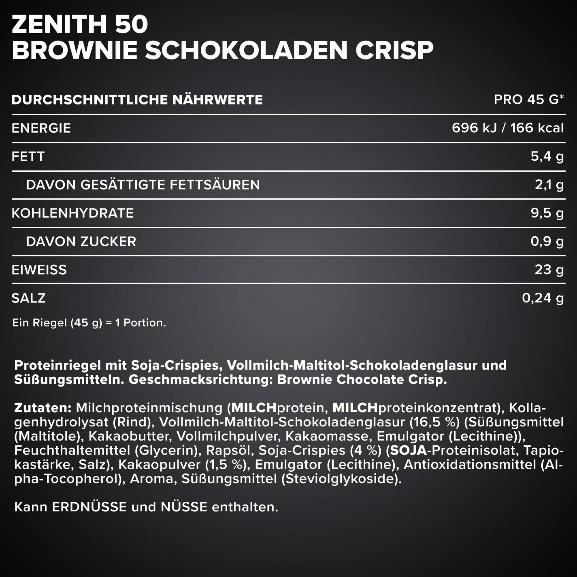 ZENITH® 50 Protein Riegel (45g)