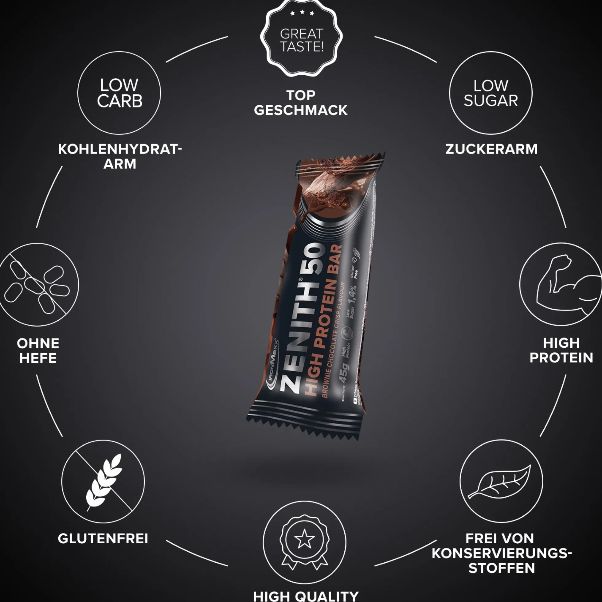ZENITH® 50 Protein Riegel (16x45g)