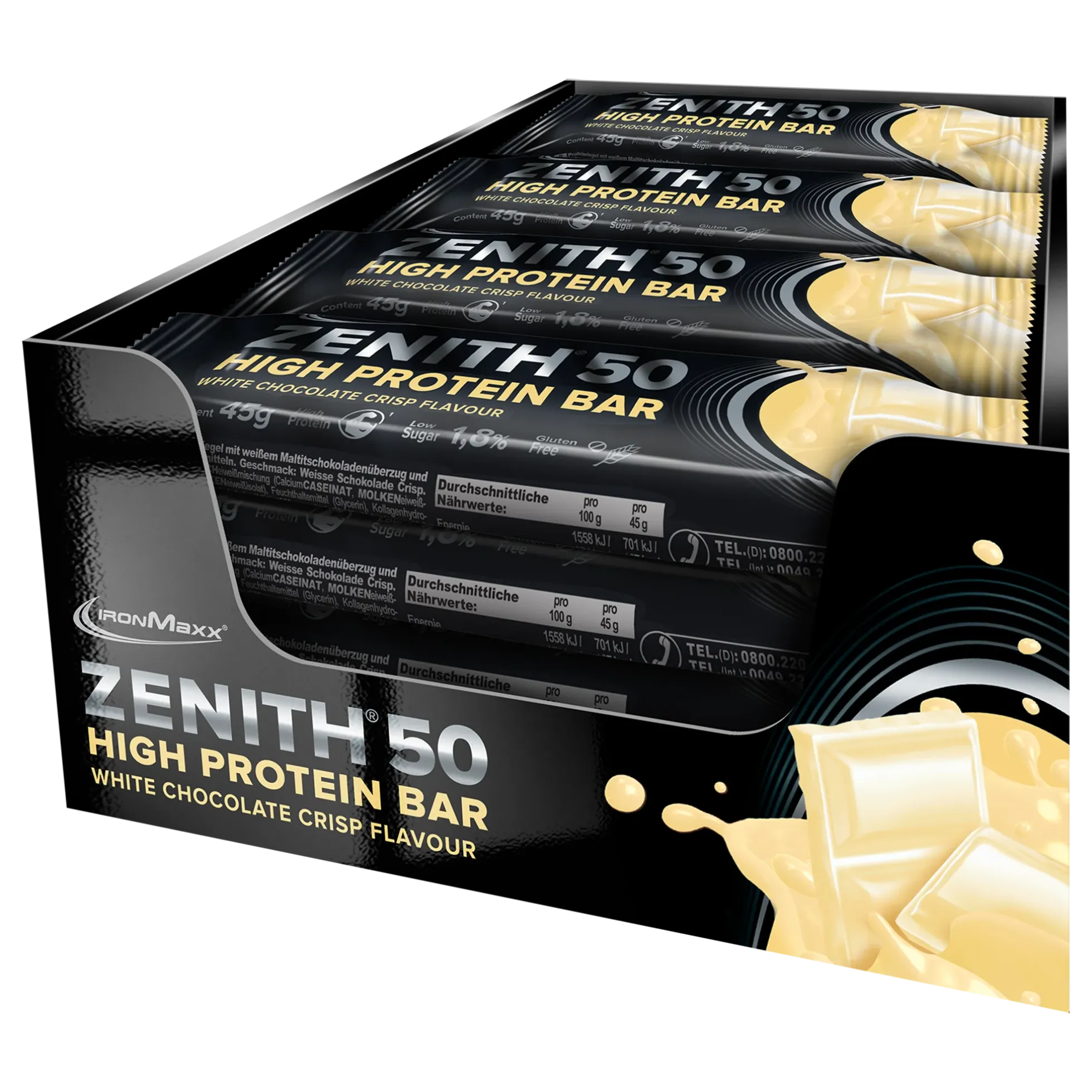 ZENITH® 50 Protein Riegel (16x45g)